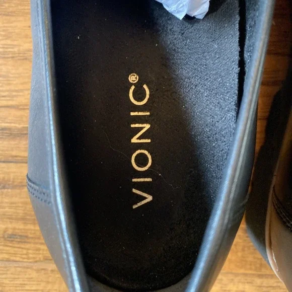 Vionic Cheryl II Black Leather Loafer Shoe Women Size 9 Medium - Picture 4 of 7